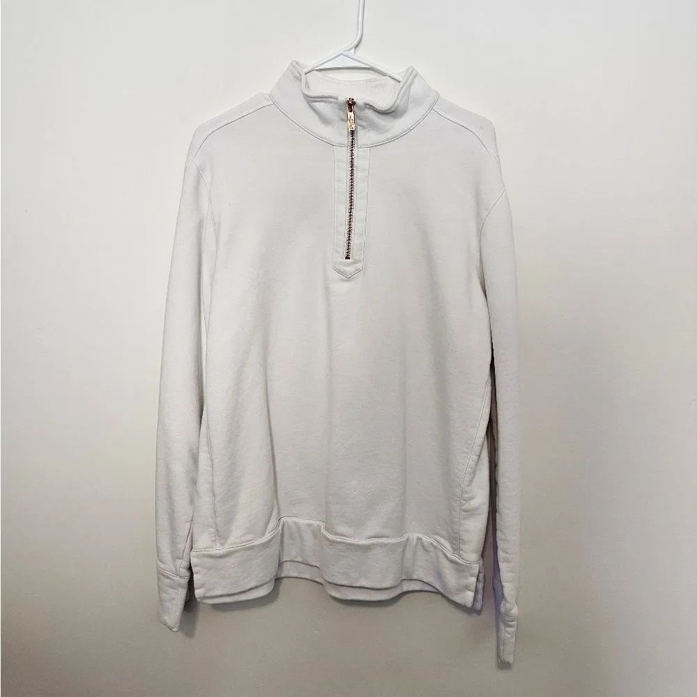 Good Man White 1/4 Zip Sweater
